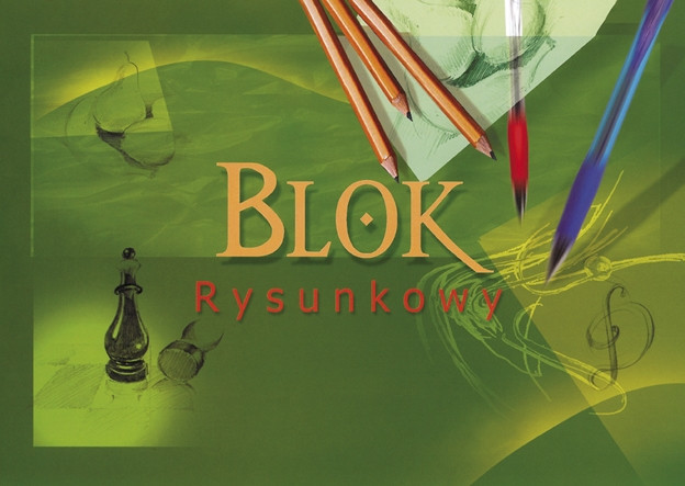 Blok rysunkowy A4 20k. biały Kreska